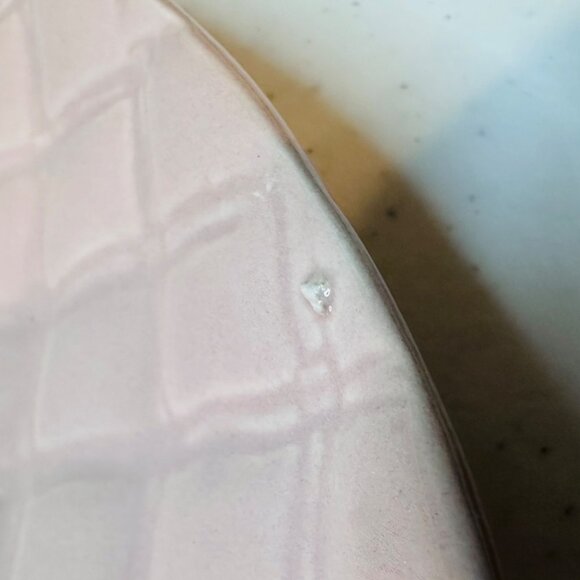 Set of Easter plates serving dishes pink and white Easter bunny Easter Egg decor - Picture 8 of 11